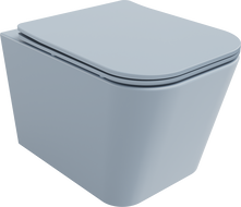 Mexen Teo wc-pott Rimless aeglaselt sulguva slim kattega, duroplast, hall-sinine matt - 30854069