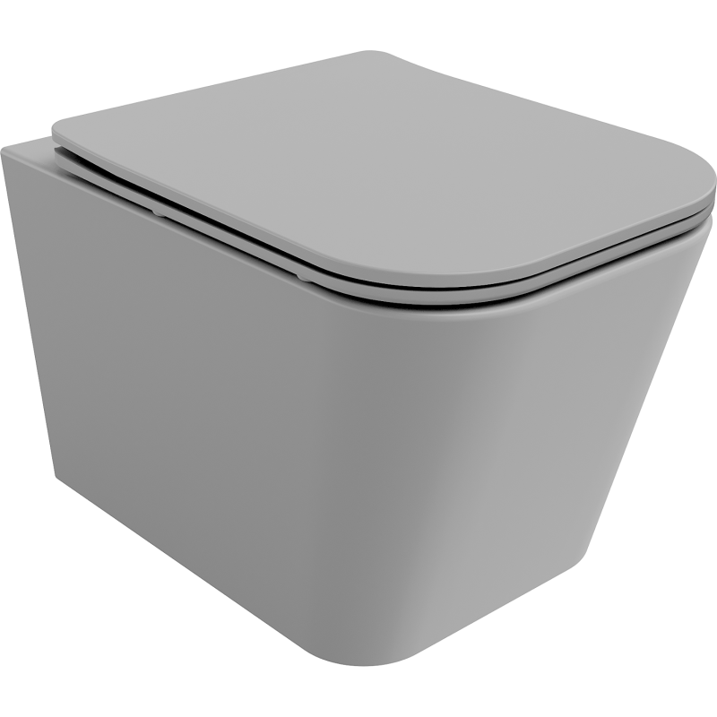 Mexen Teo WC-Schüssel Rimless mit Absenkautomatik, Slim, Duroplast, hellgrau matt - 30854061