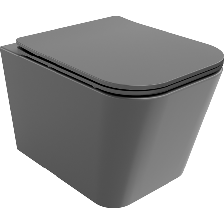 Mexen Teo randloze wc-pot met slim, donkergrijze matte duroplast softclose zitting - 30854071