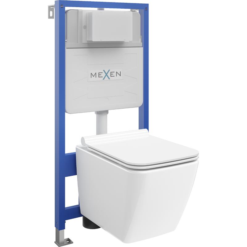 Mexen zestaw podtynkowy WC stelaż Fenix XS-F z miską WC Vega i deską wolnoopadającą, biały - 68030654000
