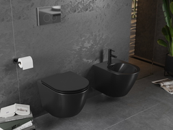 Mexen Lena WC senza bordo, nero opaco - 3322XX85