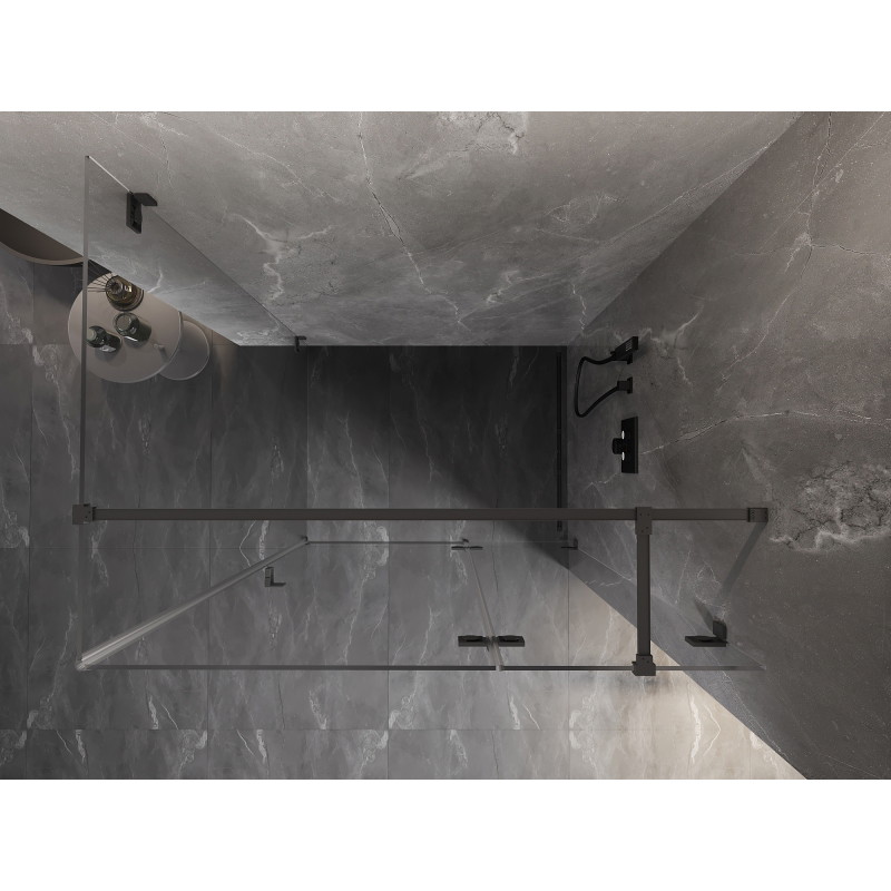 Mexen Lunar T kabina prysznicowa uchylna prawa 70 x 80 cm, transparent, gun metal - 834T-070-080-95-00-P