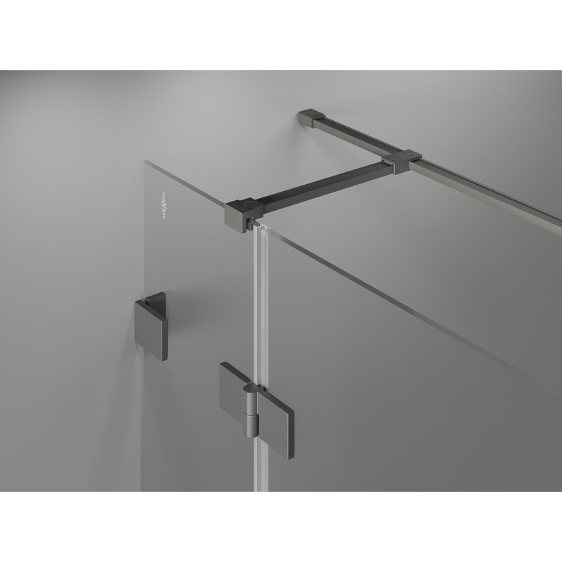 Mexen Lunar T kabina prysznicowa uchylna prawa 70 x 80 cm, transparent, gun metal - 834T-070-080-95-00-P
