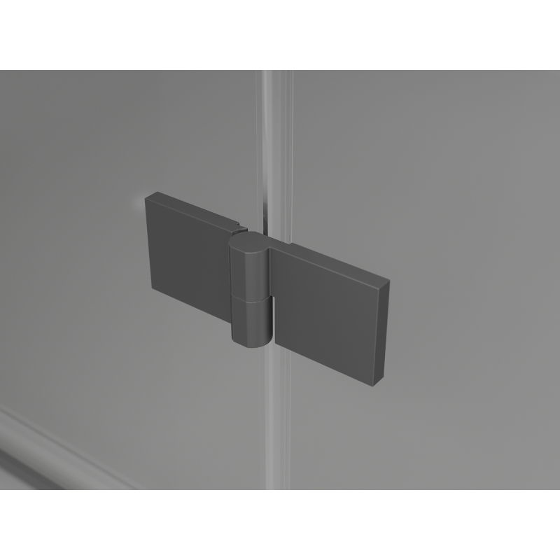 Mexen Lunar T duschkabin med svängbar dörr höger 80 x 100 cm, transparent, kanonmetall - 834T-080-100-95-00-P