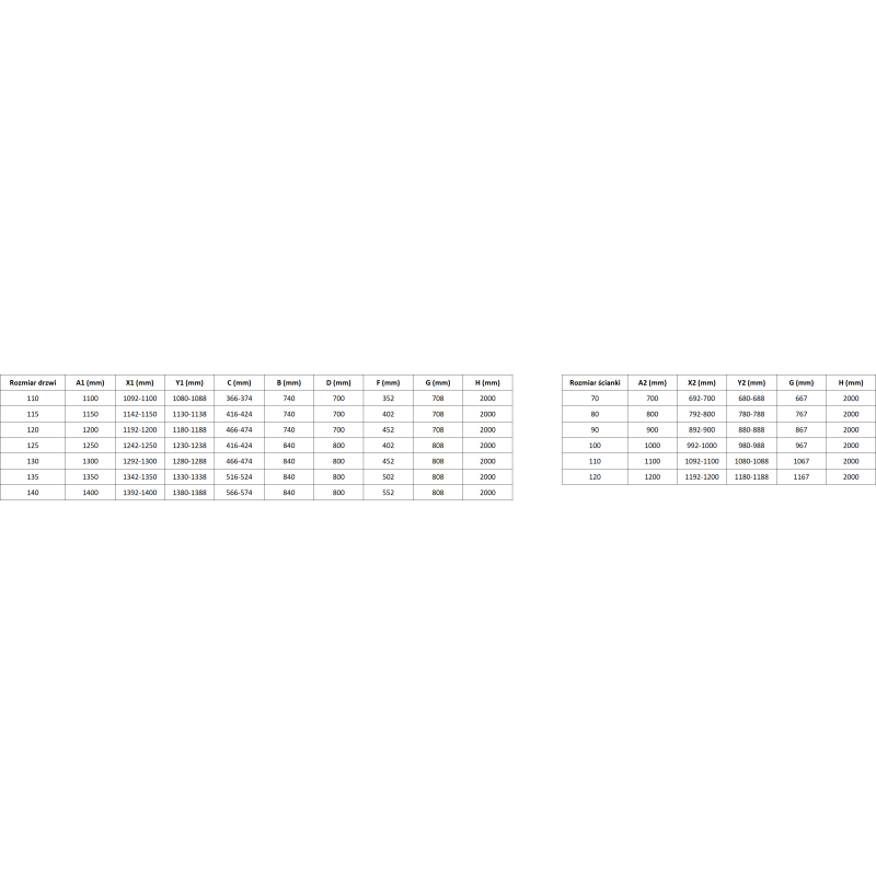 Mexen Lunar T καμπίνα ντους ανοιγόμενη αριστερή 70 x 70 cm, διάφανο,