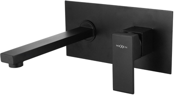 Mexen Cube black, wall-mounted bathroom sink faucet - 73115-70