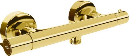 Mexen Slim thermostatic shower faucet, gold - 77105-50