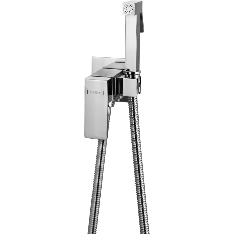 Mexen Cube inbouw bidetkraan met puntsproeier, chroom - 7599150-00