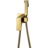 Mexen Cube concealed bidet tap with point set, gold - 7599150-50
