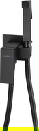 Mexen Cube recessed bidet tap with point set, black - 7599150-70