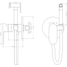 Mexen Milo recessed bidet tap with point set, chrome - 7599350-00