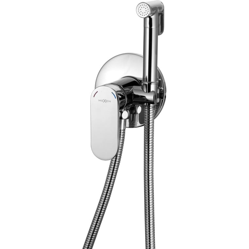 Mexen Milo robinet de bidet encastré avec ensemble ponctuel, chrome - 7599350-00