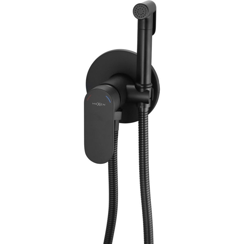 Mexen Milo Ënnerputz Bidet-Batterie mat energetesche Set, schwaarz - 7599350-70