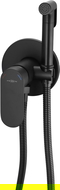 Mexen Milo concealed bidet tap with point set, black - 7599350-70
