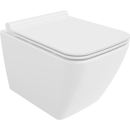 Mexen Vega inodoro sin borde con asiento de cierre suave slim, duroplast, blanco brillo - 30654000