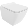 Mexen Vega rimless WC-pott aeglaselt sulguva õhukese duroplast-kaanega, läikiv valge - 30654000