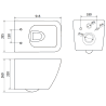 Mexen Vega WC-Schüssel Rimless mit Soft-Close-Slim-Sitz, Duroplast, weiß glänzend - 30654000