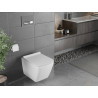 Mexen Vega rimless WC-pott aeglaselt sulguva õhukese duroplast-kaanega, läikiv valge - 30654000