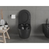 Mexen Carmen inodoro Rimless con asiento de cierre lento slim, duroplast, negro mate - 30881085