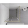 Mexen Exo kwadratische douchecabine schuifbaar 85 x 85 cm, transparant, goud - 8111-085-085-50-00