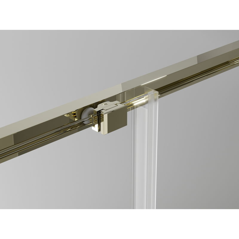 Mexen Exo cabina doccia quadrata scorrevole 85 x 85 cm, trasparente, oro - 8111-085-085-50-00