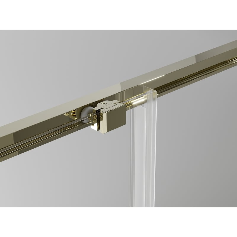 Mexen Exo-S Duo cabina doccia quadrata scorrevole 95 x 95 cm, trasparente, oro - 8111-095-095-50-00
