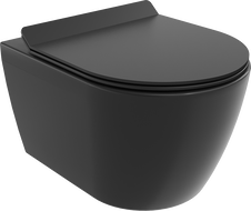 Mexen Carmen Rimless WC bowl with soft-close slim seat, duroplast, matte black - 30880185