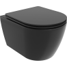 Mexen Carmen Rimless WC Bowl with Soft-Close Slim Seat, Duroplast, Matte Black - 30881085