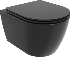 Mexen Carmen Rimless WC-pott aeglaselt sulguva õhukese duroplastist kattega, must matt - 30881085