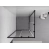 Mexen Exo-S Duo Vierkante schuifdouchecabine 95 x 95 cm, transparant, zwart - 8111-095-095-70-00