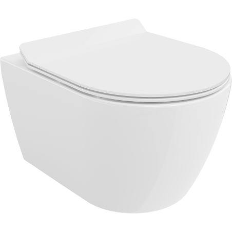 Mexen Carmen wc školjka Rimless s tankim poklopcem sa sporim spuštanjem, duroplast, bijeli sjaj - 30880100