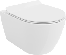 Mexen Carmen WC-Schossel Rimless mat lueschtelos erofklappend Slim, Duroplast, wäiss Glanz - 30880100