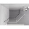 Mexen Exo-R cabina doccia pentagonale battente 100 x 80 cm, trasparente, cromo - 812-100-080-01-00