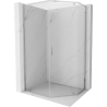Mexen Exo-R cabina de ducha pentagonal abatible 100 x 80 cm, transparente, cromo - 812-100-080-01-00