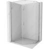 Mexen Exo-R cabina doccia pentagonale battente 100 x 80 cm, trasparente, cromo - 812-100-080-01-00