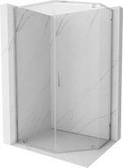 Mexen Exo-R fünfeckige, schwingbare Duschkabine 100 x 80 cm, transparent, chrom - 812-100-080-01-00