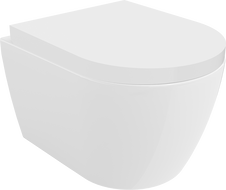 Mexen Carmen wc-pott Rimless aeglaselt sulguva kõva istmega, duroplast, valge läige - 30880200