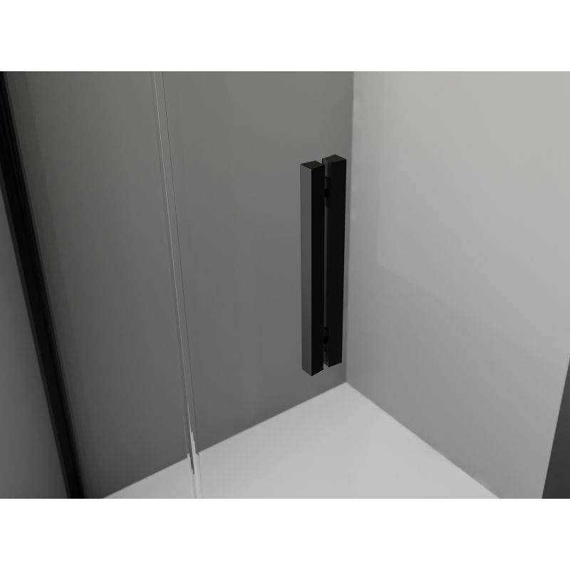 Mexen Exo cabina de ducha pentagonal abatible 90 x 80 cm, transparente, negra - 812-090-080-70-00