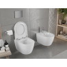 Mexen Carmen wc-pot zonder rand met langzaam sluitende harde zitting, duroplast, wit glanzend - 30880200
