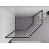 Mexen Exo-R cabine de duche pentagonal de abrir 100 x 80 cm, transparente, preta - 812-100-080-70-00