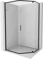 Mexen Exo-R cabine de douche pentagonale pivotante 100 x 90 cm, transparente, noire - 812-100-090-70-00