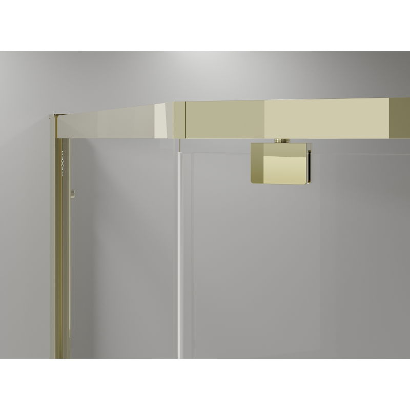 Mexen Exo vijfhoekige draaibare douchecabine 90 x 80 cm, transparant, goud - 812-090-080-50-00