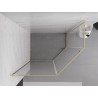 Mexen Exo-R cabina de ducha pentagonal abatible 90 x 80 cm, transparente, dorada - 812-090-080-50-00