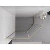 Mexen Exo cabine de douche pentagonale battante 100 x 80 cm, transparente, or - 812-100-080-50-00
