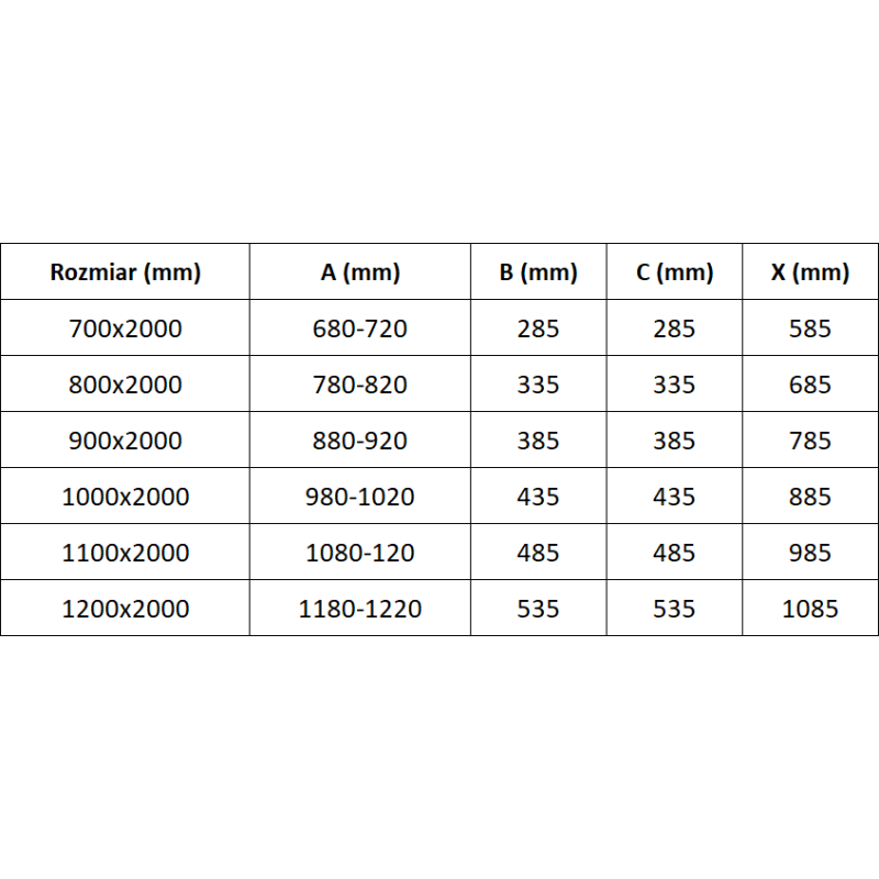 Mexen Exo dubbeldörrad duschdörr 80 cm, transparent, krom - 814-080-000-01-00