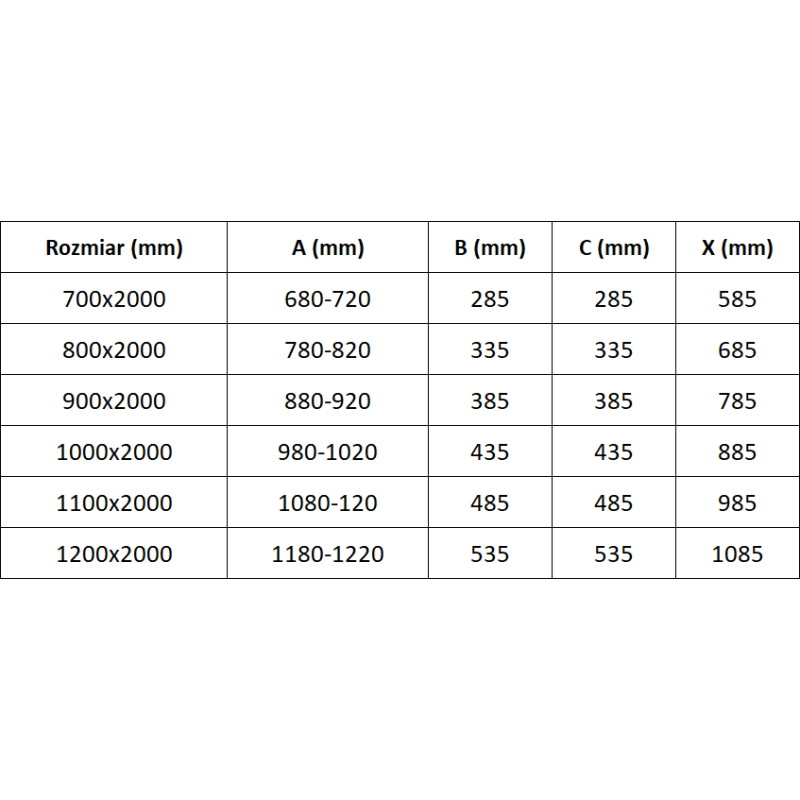 Mexen Exo-B Duo dubbla svängbara duschdörrar 90 cm, transparenta, gyllene - 814-090-000-50-00