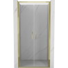 Mexen Exo-B Duo drzwi prysznicowe podwójne uchylne 110 cm, transparent, złote - 814-110-000-50-00