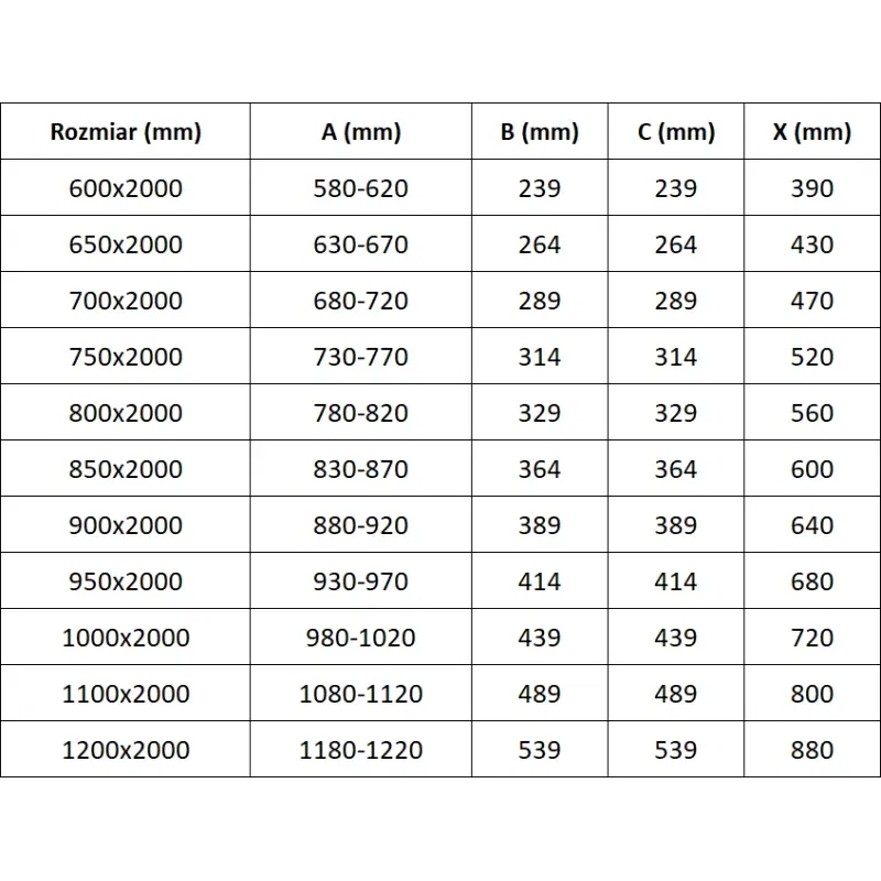 Mexen Exo porta doccia pieghevole 80 cm, trasparente, cromo - 816-080-000-01-00