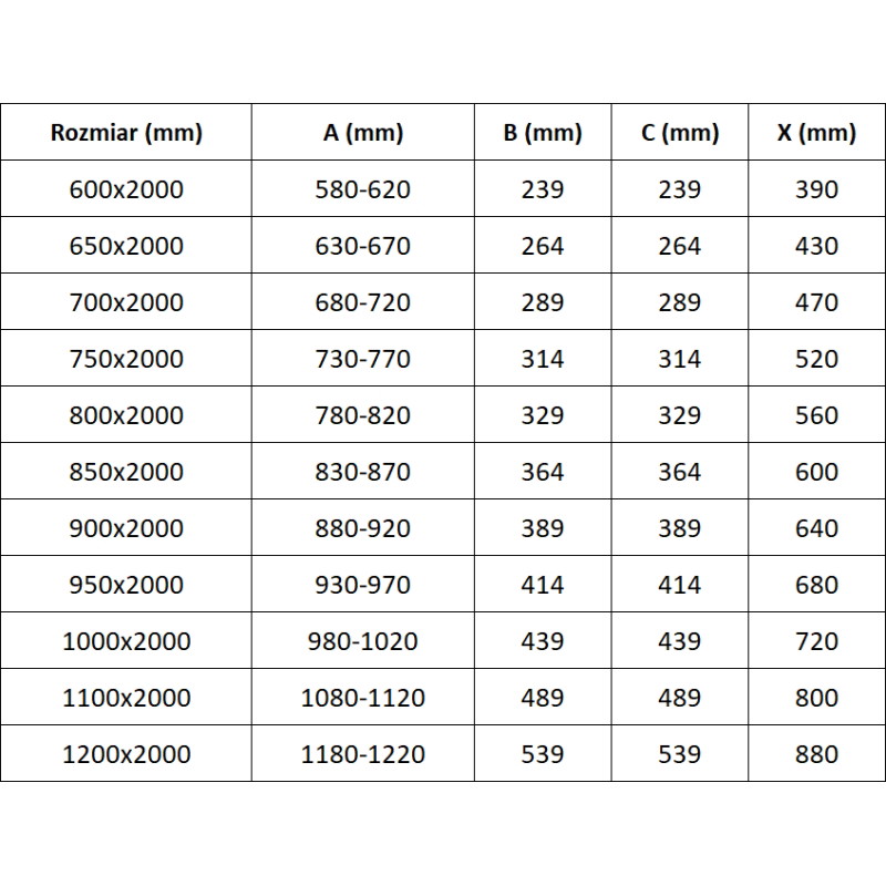 Mexen Exo-F porte de douche pliante 65 cm, transparente, noire - 816-065-000-70-00