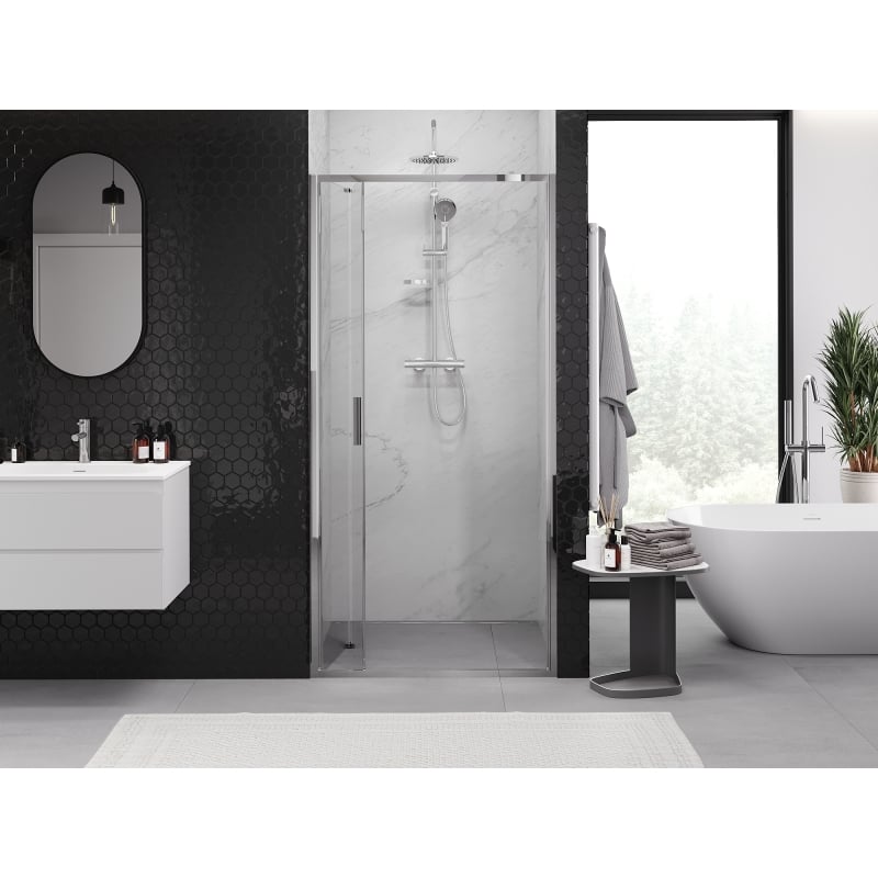 Mexen Exo-F porta doccia pieghevole 110 cm, trasparente, cromo - 816-110-000-01-00